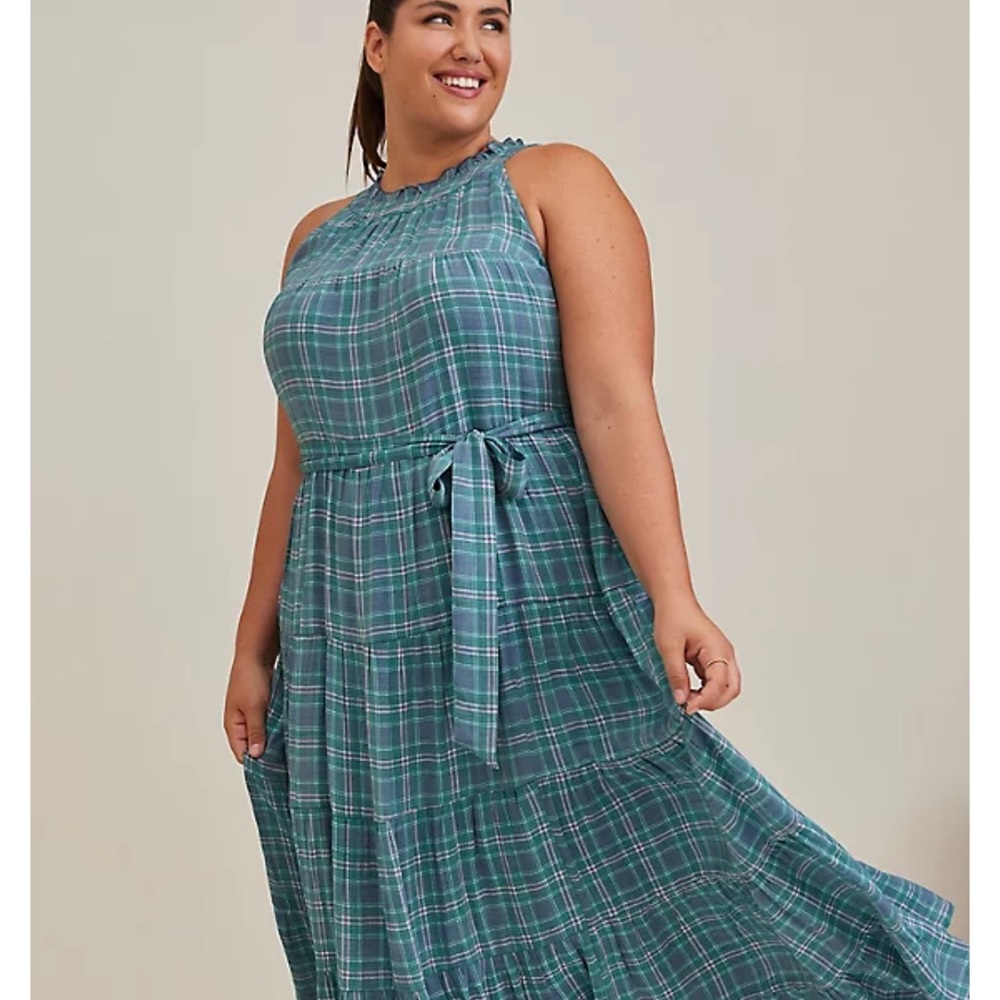 Torrid Maxi Lindsay Hi-Low Tiered Dress Size 1 NWT